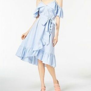 Jill Stuart Blue Stripe Flounce Dress